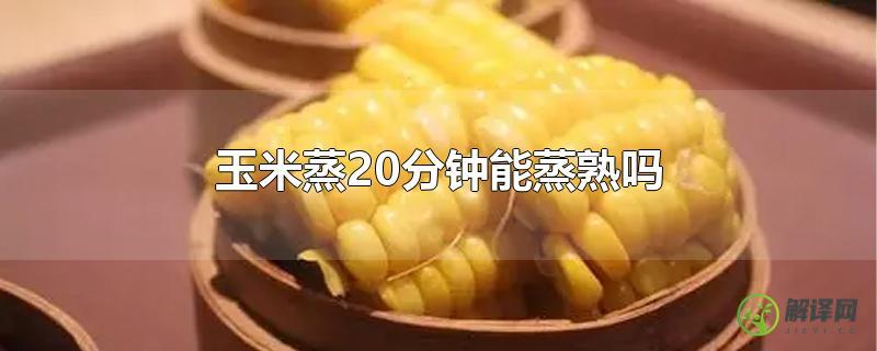 玉米蒸20分钟能蒸熟吗？