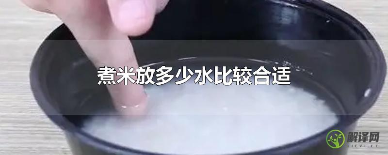 煮米放多少水比较合适？