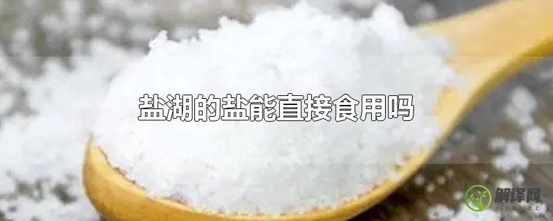 盐湖的盐能直接食用吗？