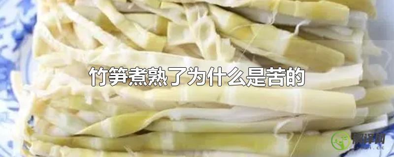 竹笋煮熟了为什么是苦的？