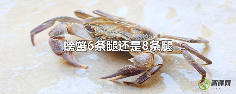 螃蟹6条腿还是8条腿？