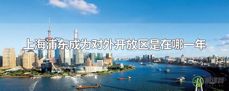 上海浦东成为对外开放区是在哪一年？