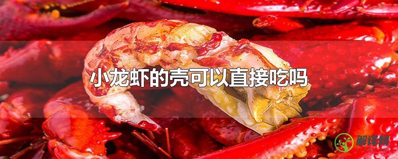 小龙虾的壳可以直接吃吗？