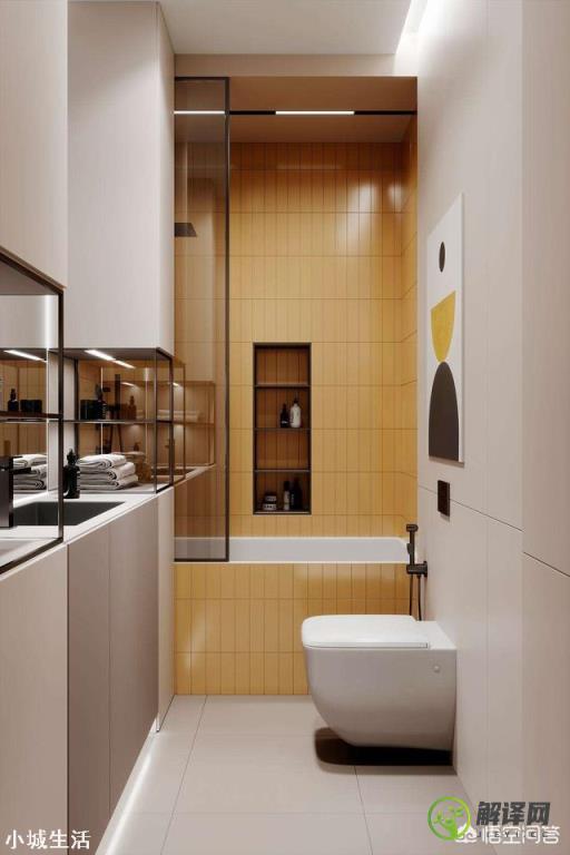 卫生间进门洗漱台，中间马桶，里面淋浴，怎么装？有哪些设计方案？
