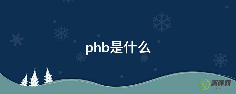 phb是什么(聚磷菌phb是什么)