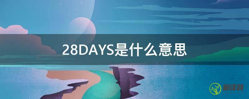 28DAYS是什么意思(28days怎么读)