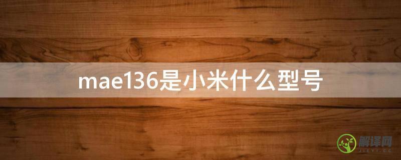 mae136是小米什么型号(小米型号mae 136是什么型号)