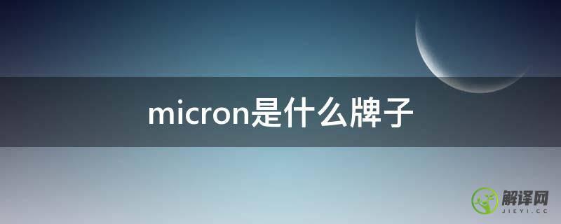 micron是什么牌子(MICRO是什么牌子)