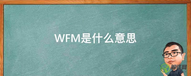 WFM是什么意思(wfm是什么意思 居家)