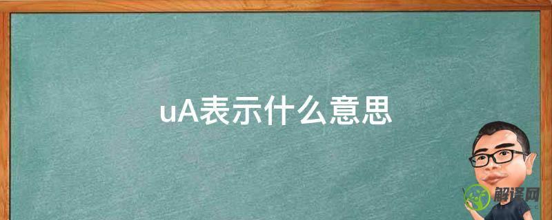 uA表示什么意思(ua是什么意思中文翻译)