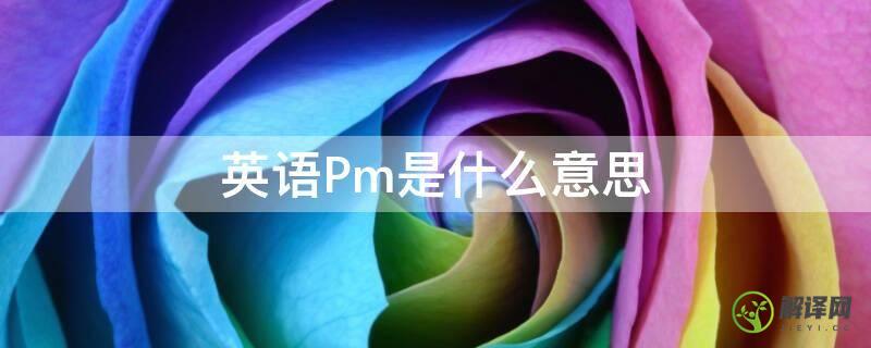 英语Pm是什么意思