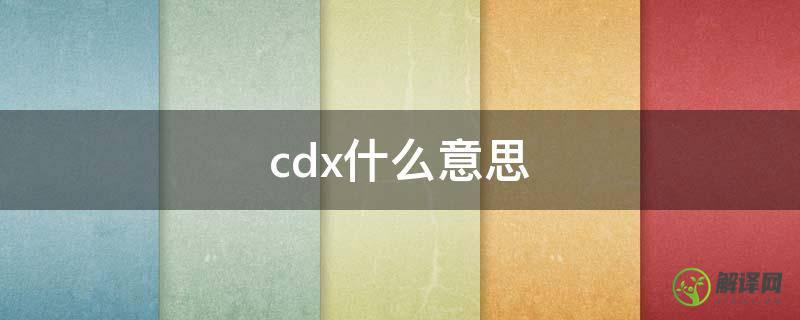 cdx什么意思(cvycdx什么意思)