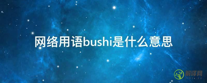 网络用语bushi是什么意思(busi的网络意思)