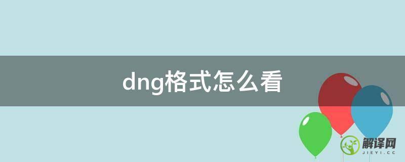 dng格式怎么看(DNG格式图片)