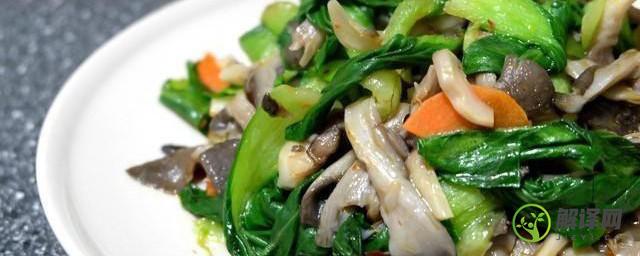 油菜清炒平菇怎么做既简单又好吃