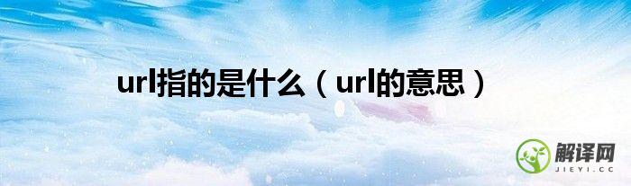 url的意思(URL表示什么)