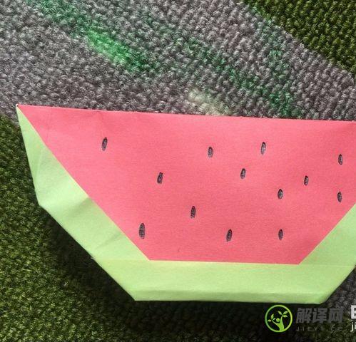 折纸西瓜怎么做(简单又好看的西瓜折纸步骤)