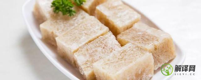 冻豆腐的营养价值(冻豆腐的营养价值与功效)