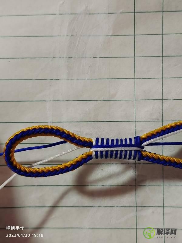 红绳调节扣活动扣的做法，简单手链编织教程 