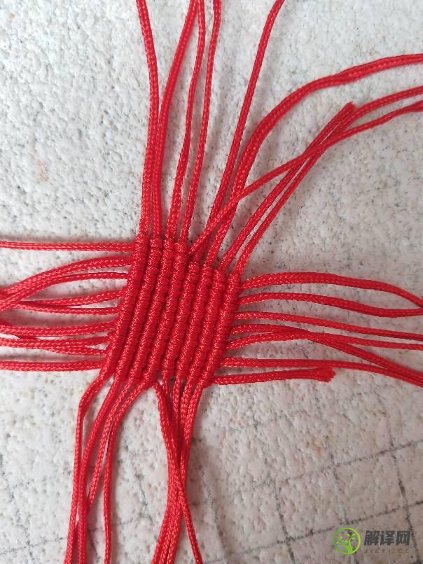 编绳挂件的编织方法，超可爱的小簸箕图解教程