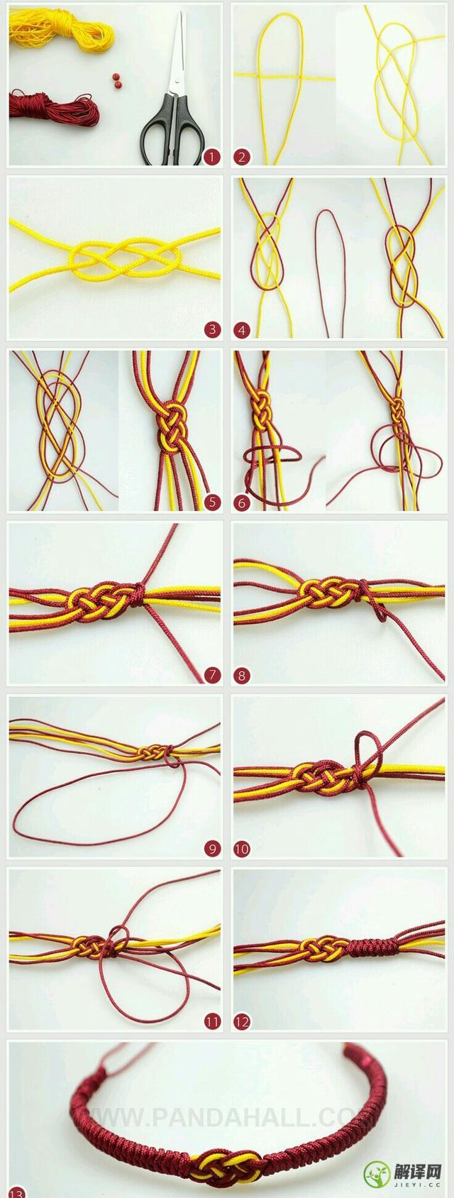 红绳手链编法大全，简单好看的绳编教程