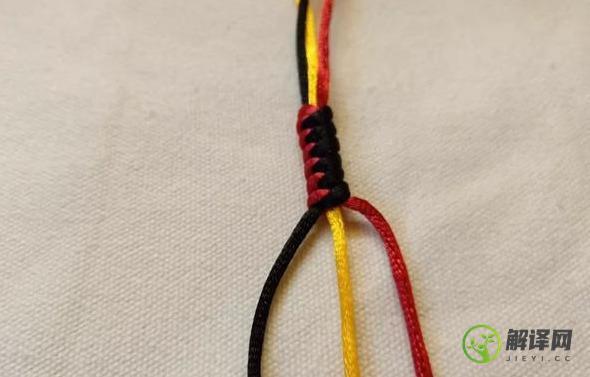 可爱蜡线兔编绳做法，简单编织手绳教程