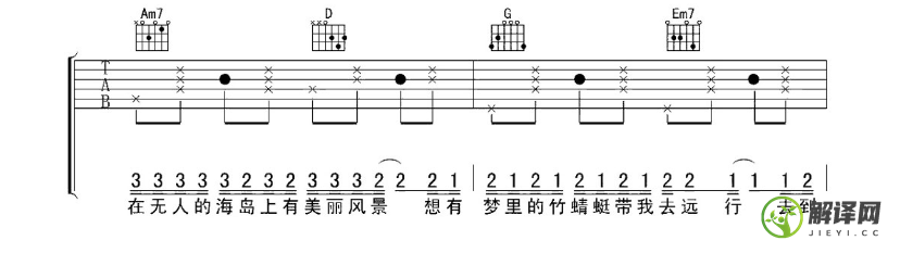 东西吉他谱,原版歌曲,简单G调弹唱教学,六线谱指弹简谱4张图